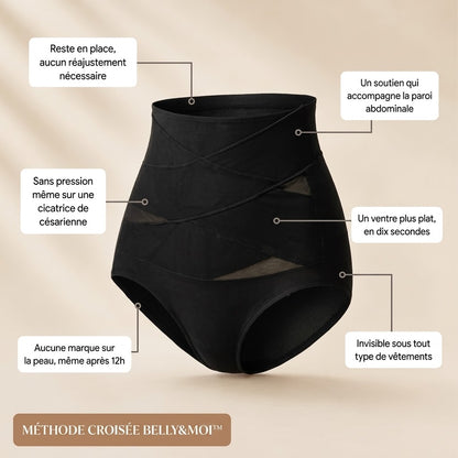 Culotte gainante taille haute - maintien croisé