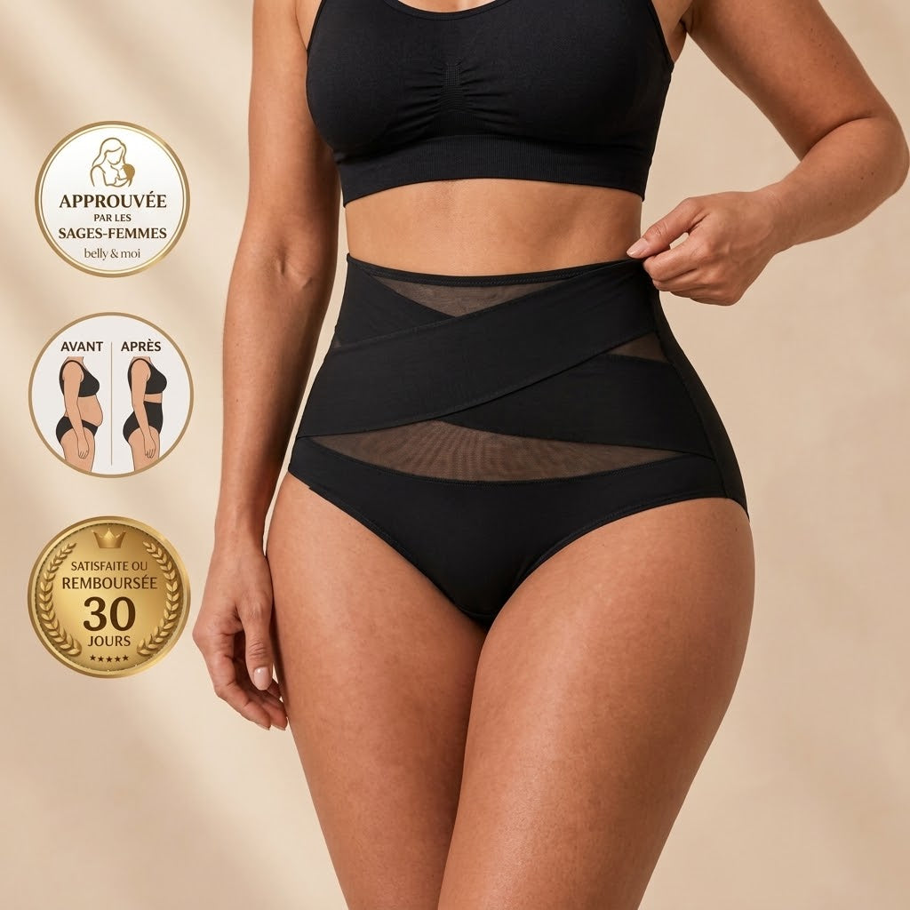 Culotte gainante taille haute - maintien croisé