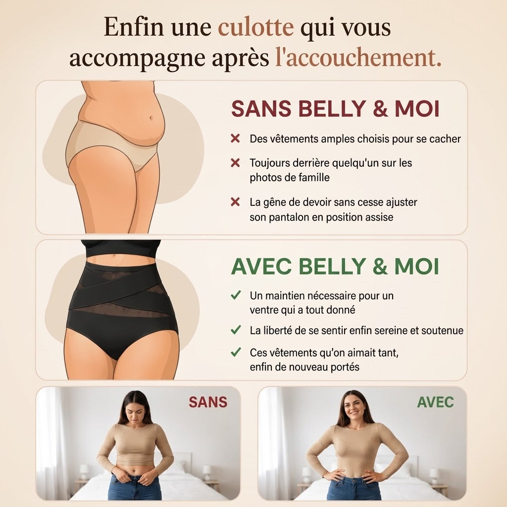 Culotte gainante taille haute - maintien croisé