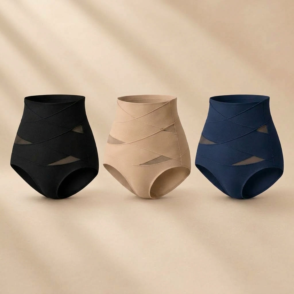Culotte gainante taille haute - maintien croisé